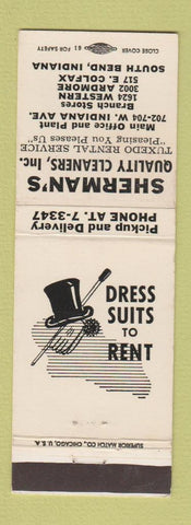 Matchbook Cover - Sherman's Quality Cleaners South Bend IN