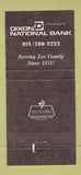 Matchbook Cover - Dixon National Bank IL Ronald Reagan 30 Strike