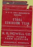 Matchbook Cover - Well Machine Tools Minneapols MN POOR 40 Strike