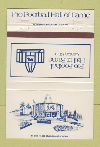 Matchbook Cover - Pro Football Hall of Fame Canton OH  40 Strike