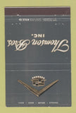 Matchbook Cover - Thomson Bros Cadillac Cincinnati OH 30 Stick