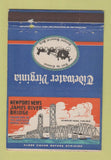 Matchbook Cover - Tidewater VA Newport News James River Bridge 40 Strike