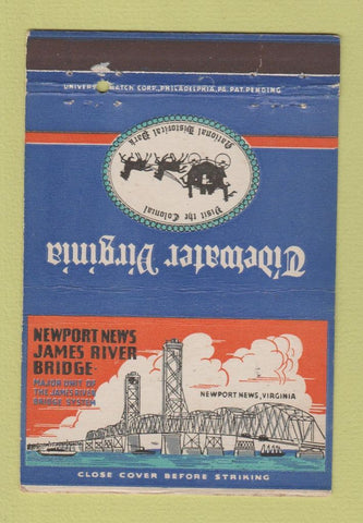 Matchbook Cover - Tidewater VA Newport News James River Bridge 40 Strike