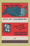 Matchbook Cover - US Air Force Reserve military 40 Strike