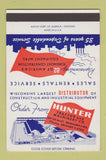 Matchbook Cover - Hunter Tractor Machinery Milwaukee WI 40 Strike SAMPLE