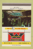 Matchbook Cover - Western Construction Lake Charles LA 40 Strike SAMPLE