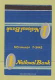 Matchbook Cover - 1st National Bank Hanibal MO WEAR 40 Strike SAMPLE
