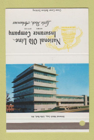 Matchbook Cover - National Old Line Insurance Little Rock AR 40 Strike SAMPLE