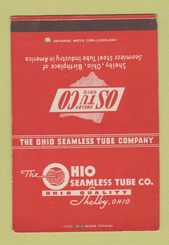 Matchbook Cover - Ohio Seamless Tube Shelby OH 40 Strike SAMPLE