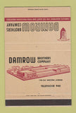 Matchbook Cover - Damrow Brothers Dairy Equipment CA? WORN 40 Strike SAMPLE