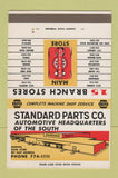 Matchbook Cover - Standard Auto Parts NAPA Memphis TN 40 Strike SAMPLE