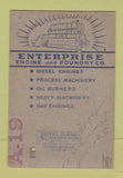 Matchbook Cover - Enterprise Engine Foundry New Orleans LA 40 Strike SAMPLE