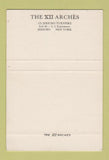 Matchbook Cover - XII Arches Jericho NY 40 Strike SAMPLE