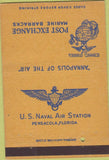 Matchbook Cover - Post Exchange Marine Barracks Pensacola FL postcard 40 Strike