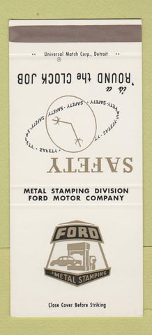 Matchbook Cover - Ford Metal Stamping Division 30 Strike SAMPLE