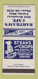 Matchbook Cover - Bartram's Cafe Toledo OH 30 Strike SAMPLE