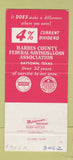 Matchbook Cover - Harris County Savings Loan Baytown TX 30 Strike SAMPLE