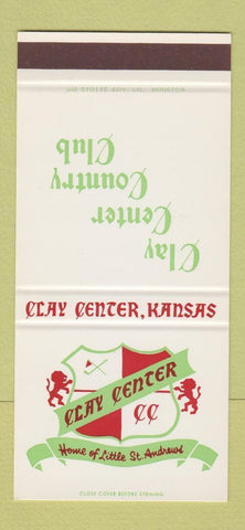 Matchbook Cover - Clay Center Country Club St Andrews WA 30 Strike SAMPLE