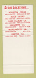 Matchbook Cover - Taylor Oilfield Rental Houston Alice TX  30 Strike SAMPLE