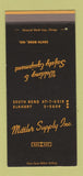 Matchbook Cover - Mittler Supply South Bend IN 30 Strike SAMPLE