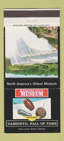 Matchbook Cover - Niagara Falls ON Daredevil Hall of Fame museum 30 Strike