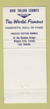 Matchbook Cover - Niagara Falls ON Daredevil Hall of Fame museum 30 Strike