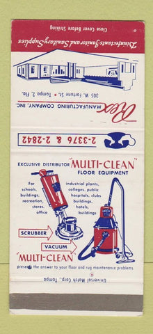 Matchbook Cover - Rex Janitor Supply Tampa FL Vacuum 30 Strike SAMPLE