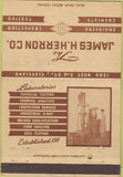 Matchbook Cover - James Herron Co Engineers Cleveland OH 40 Strike