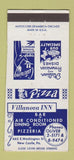 Matchbook Cover - Villanova Inn New Castle PA pizza 30 Strike
