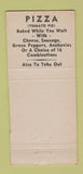 Matchbook Cover - Villanova Inn New Castle PA pizza 30 Strike