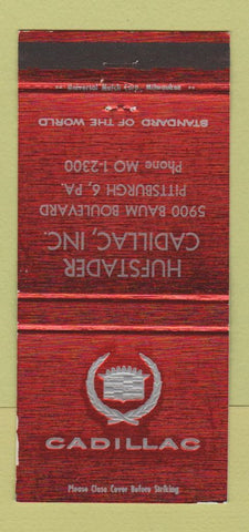 Matchbook Cover - Hufstader Cadillac Pittsburgh PA 30 Strike