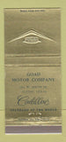 Matchbook Cover - Goad Cadillac Austin TX 30 Strike