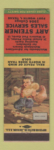 Matchbook Cover - Art Steiner Sales Service Fort Worth TX