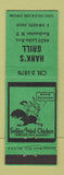 Matchbook Cover - Hank's Grill Fried Chicken girlie Rochester NY