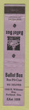 Matchbook Cover - Ballot Box BBQ Portland OR  12 Strike