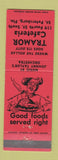 Matchbook Cover - Tramor Cafeteria St Petersburg FL