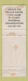 Matchbook Cover - Old Colony Cafeteria Colorado Springs