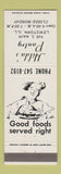 Matchbook Cover - Hilda's Pantry Lewistown IL