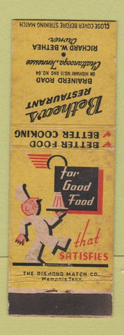 Matchbook Cover - Tethea's Restaurant Chattanooga TN WORN