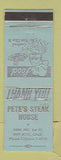 Matchbook Cover - Pete's Steak House San Jose CA