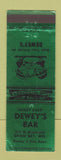 Matchbook Cover - Dewery's Bar Green Bay WI