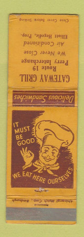 Matchbook Cover - Gateway Grill Perry Pittsburgh PA WORN