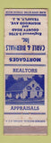 Matchbook Cover - Carle & Bierhals Real Estate Tenafly NJ WEAR