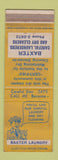 Matchbook Cover - Baxter Laundry Dry Cleaners Muskegon MI WEAR