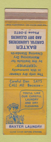 Matchbook Cover - Baxter Laundry Dry Cleaners Muskegon MI WEAR