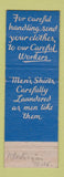 Matchbook Cover - Baxter Laundry Dry Cleaners Muskegon MI WEAR