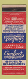 Matchbook Cover - Comfort Coal Lumber Bergen Rockland County NJ NY