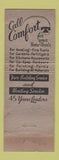 Matchbook Cover - Comfort Coal Lumber Bergen Rockland County NJ NY