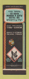 Matchbook Cover - Weaver Wall Shingles Joe Froehlich Toledo OH window