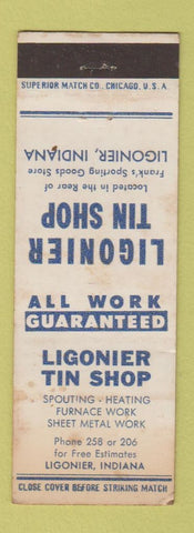 Matchbook Cover - Ligonier Tin Shop IN WEAR